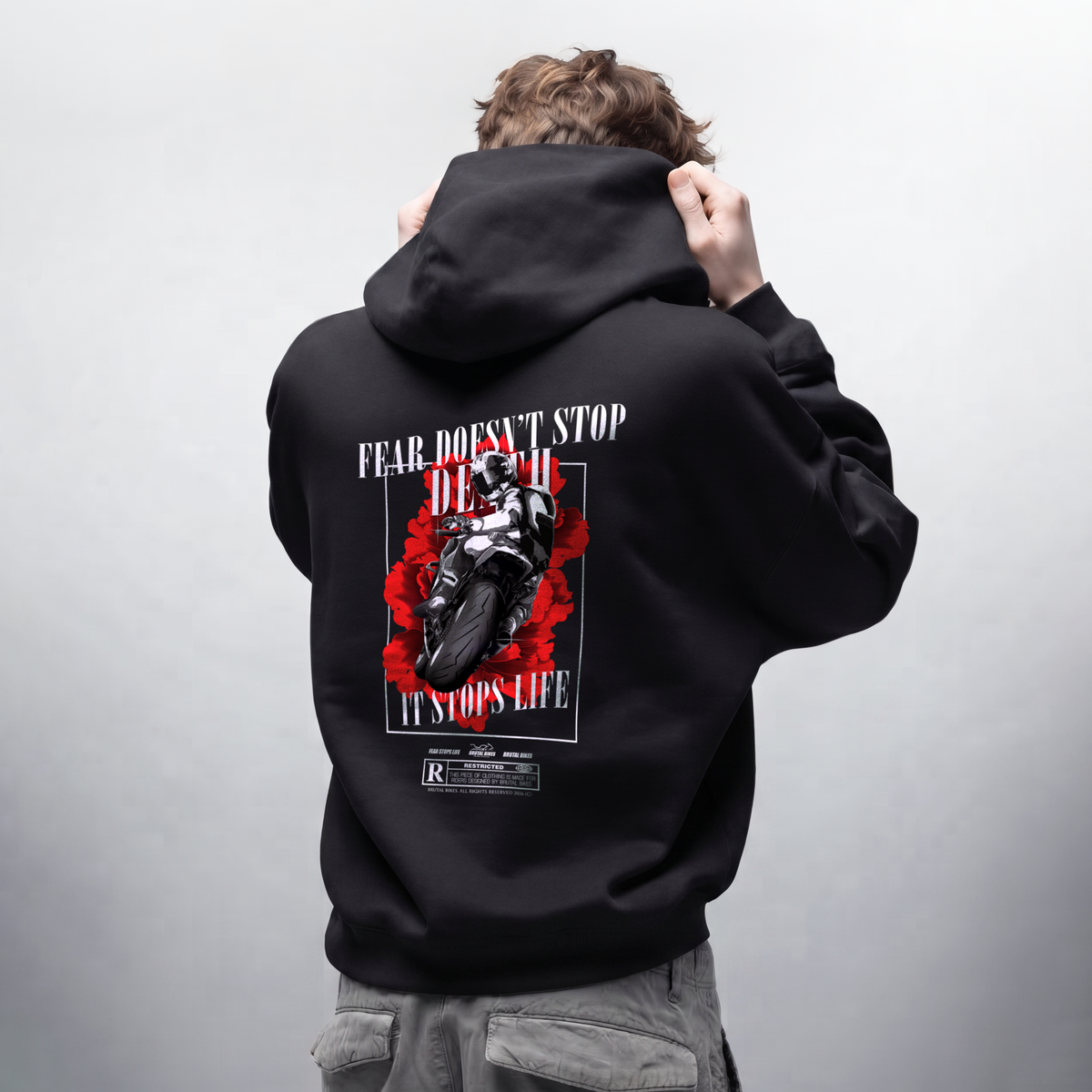FEAR DOESN'T STOP DEATH - IT STOPS LIFE / HEAVYWEIGHT HOODIE